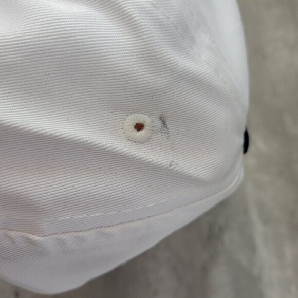Mission Rubber Company Hat Vintage Snapback Otto Cap White Navy - Picture 11 of 11